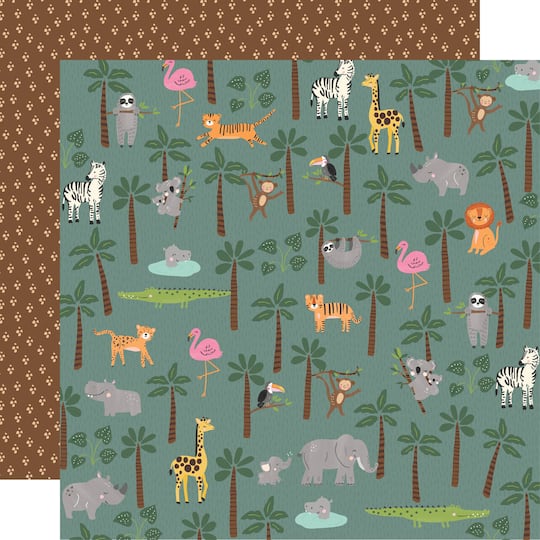 Into The Wild Going on Safari 12&#x22; x 12&#x22; Cardstock, 25 Sheets